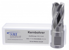 SMI HSS-E Cobalt Kernbohrer 17 mm Drm. 19 mm Weldon Aufnahme