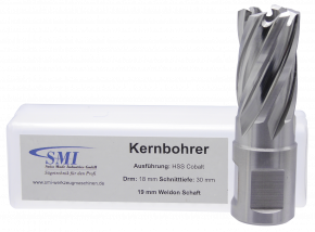 SMI HSS-E Cobalt Kernbohrer 18 mm Drm. 19 mm Weldon Aufnahme