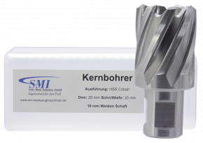 SMI HSS-E Cobalt Kernbohrer 29 mm Drm. 19 mm Weldon Aufnahme