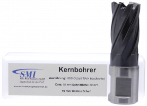 SMI HSS TiAlN Kernbohrer 18 mm Drm. 19 mm Weldon Aufnahme