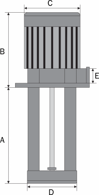 Hochleistungs-Kühlmittelpumpe Eintauchtiefe 180 mm / 400 Volt