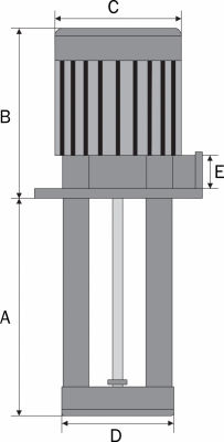 Hochleistungs-Kühlmittelpumpe Eintauchtiefe 150 mm / 400 Volt