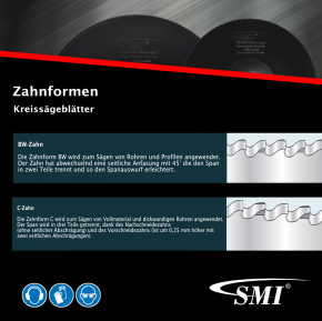 Metall-Kreissägeblatt HSS Dmo5 315 x 2,5 x 40 - 200 Zähne